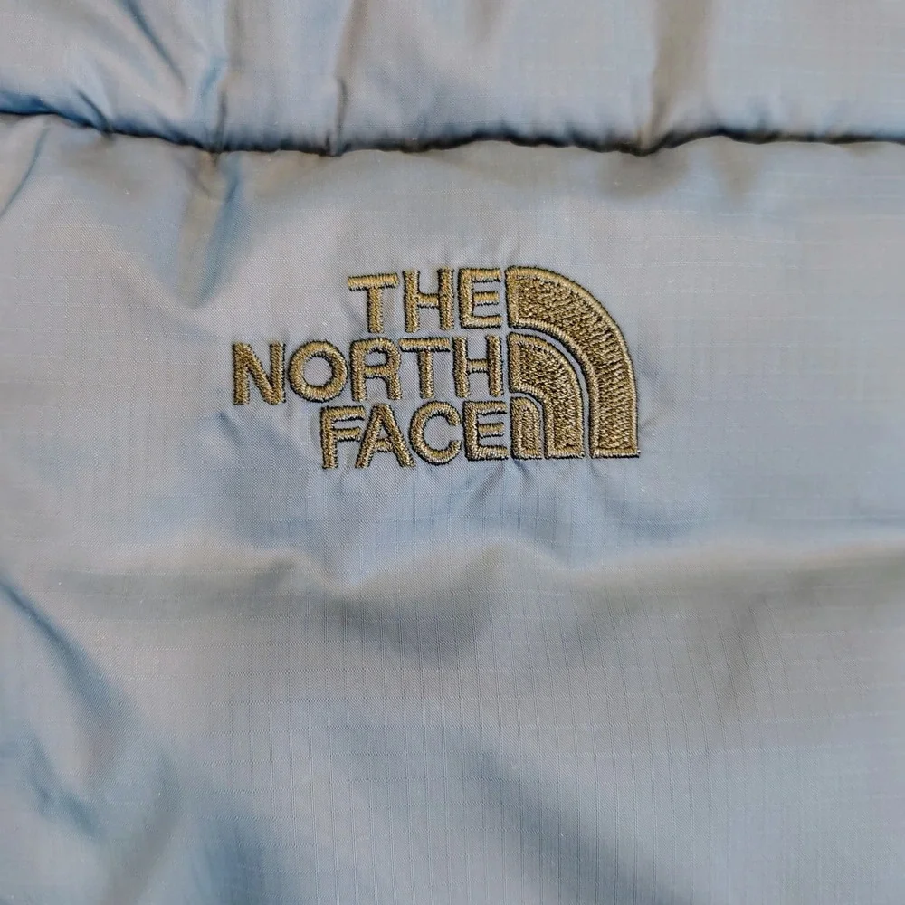 The North Face Mens SZ M Aconcagua Down Puffer Vest Blue Ripstop Gorpcore Hiking